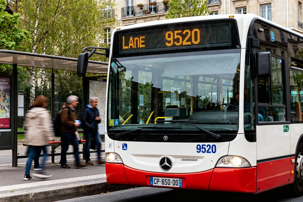 9520 bus : horaires, plan et arrêts en temps réel